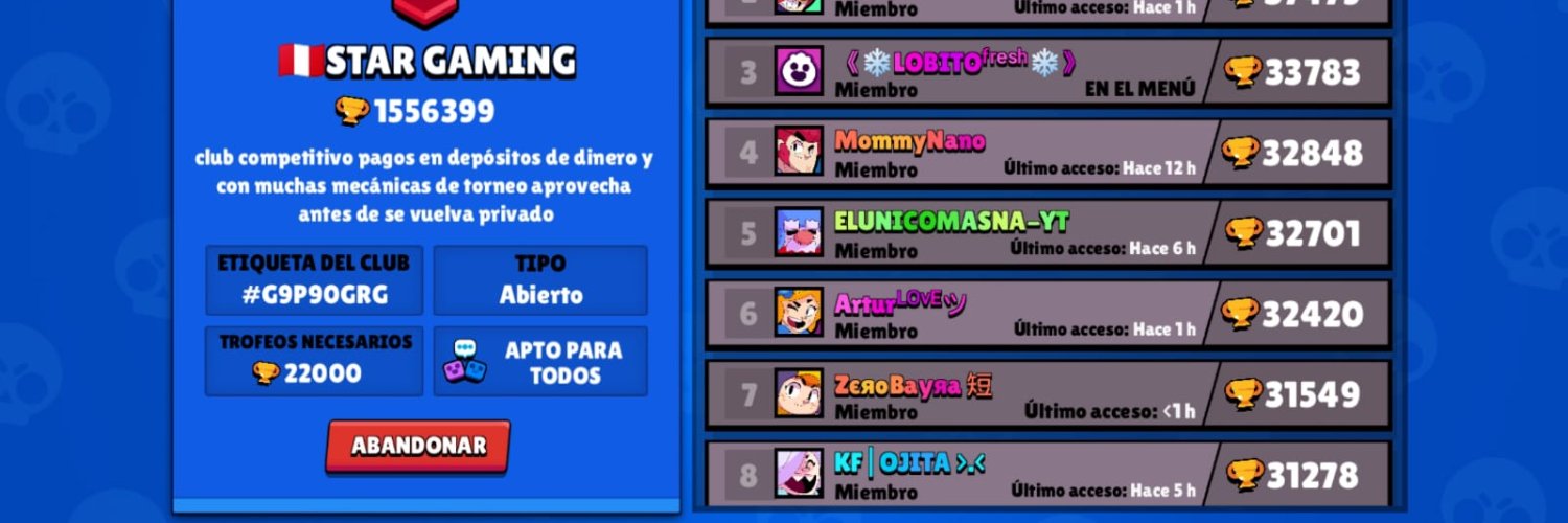 LIGA OFICIAL Bs : STAR GAMING banner