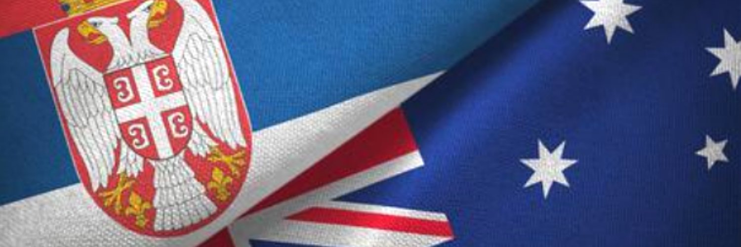 Serbia in Australia's banner