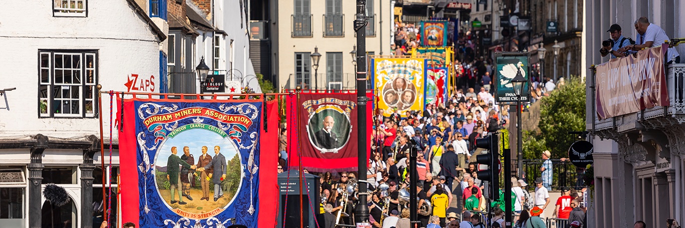 Durham Miners' Gala's banner