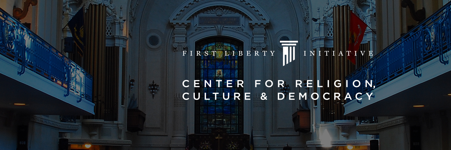 The Center for Religion, Culture, and Democracy's banner