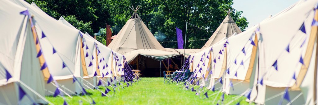 Hotel Bell Tent banner