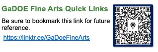 GA Dept of Education Fine Arts's banner
