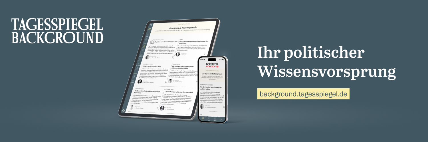 Tagesspiegel Background Finanzen & Sustainability. banner