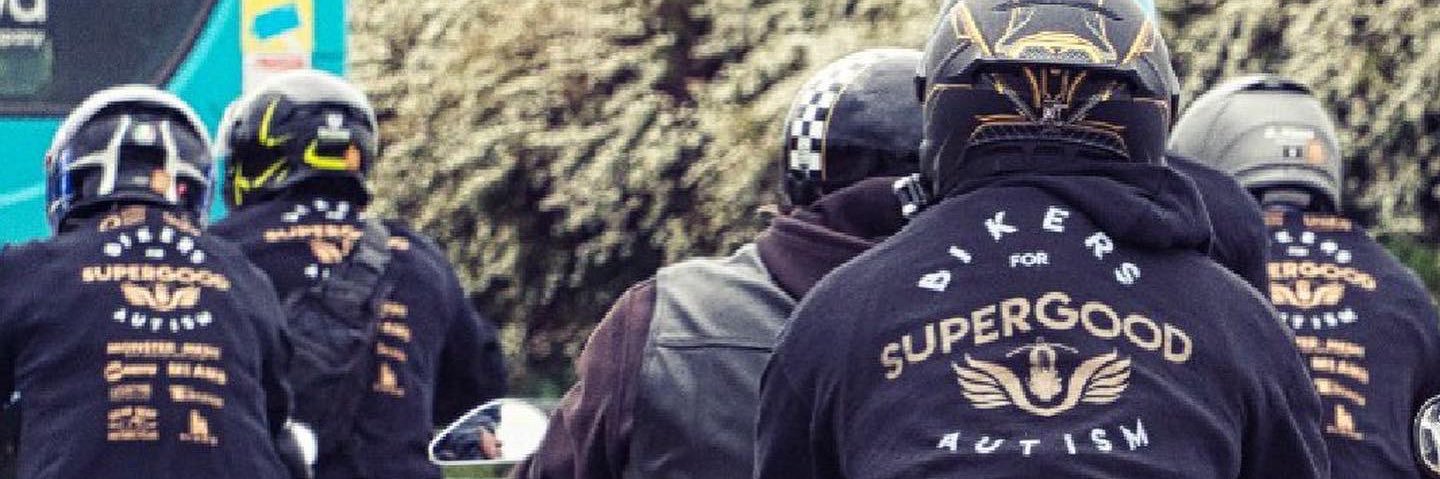 Supergood bikers for autism banner