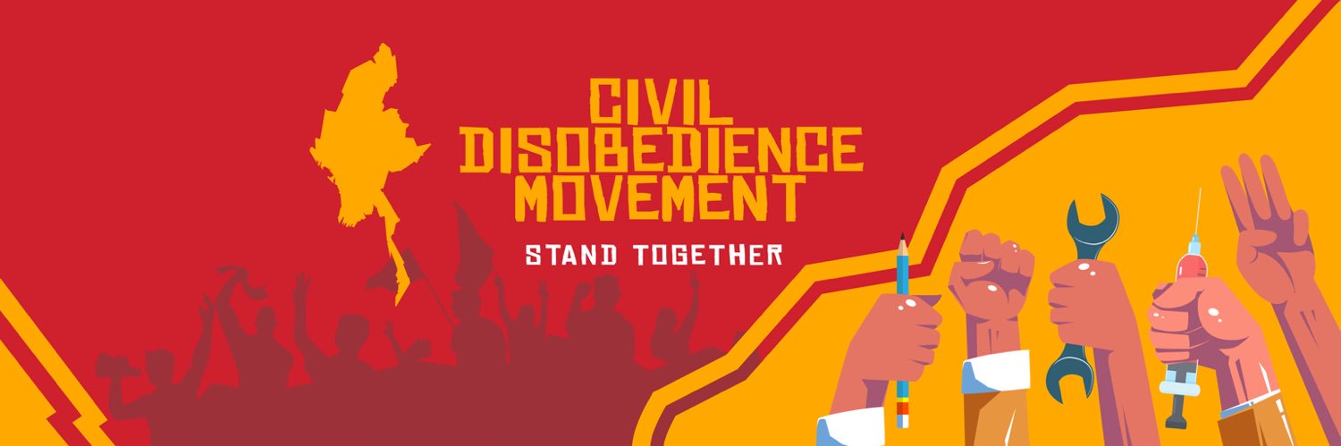 Civil Disobedience Movement's banner