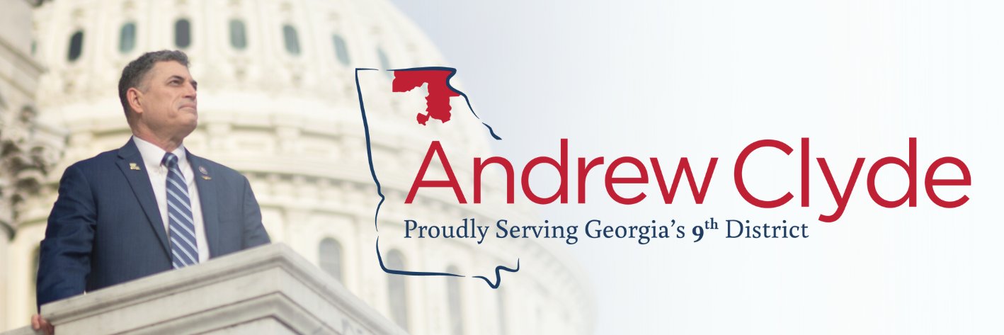Rep. Andrew Clyde's banner