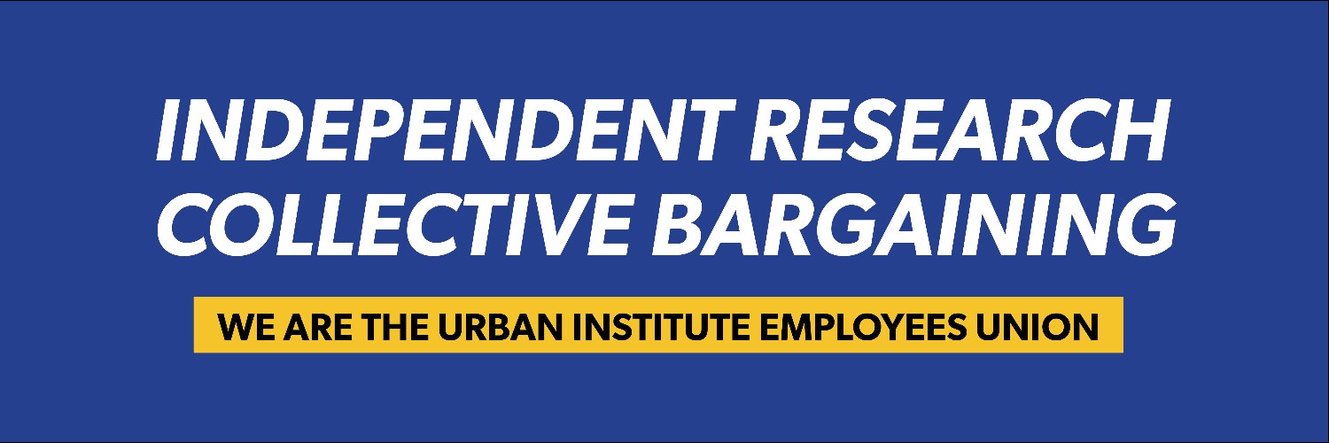 Urban Institute Employees' Union banner