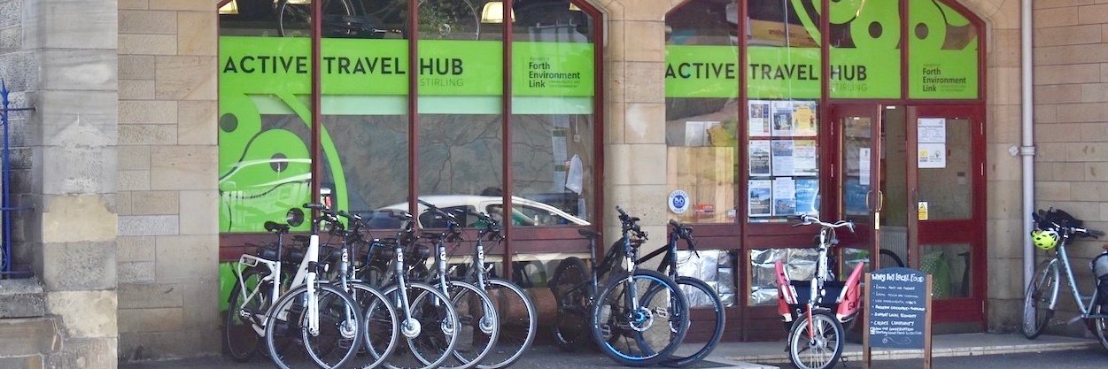 Stirling Active Travel Hub banner