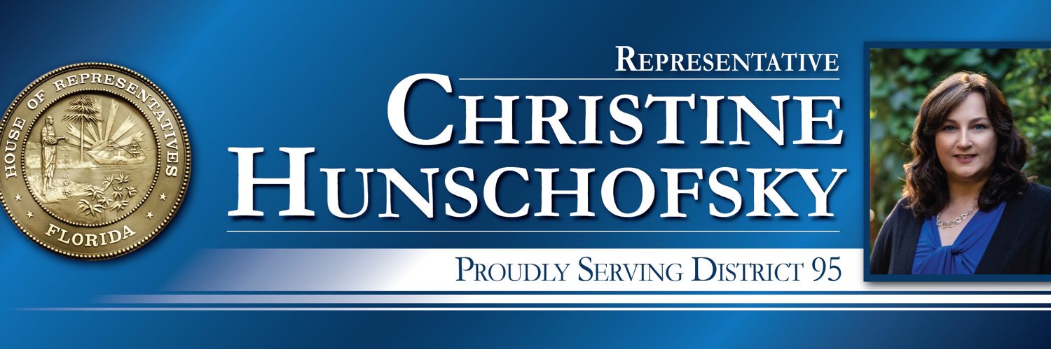 Representative Christine Hunschofsky's banner