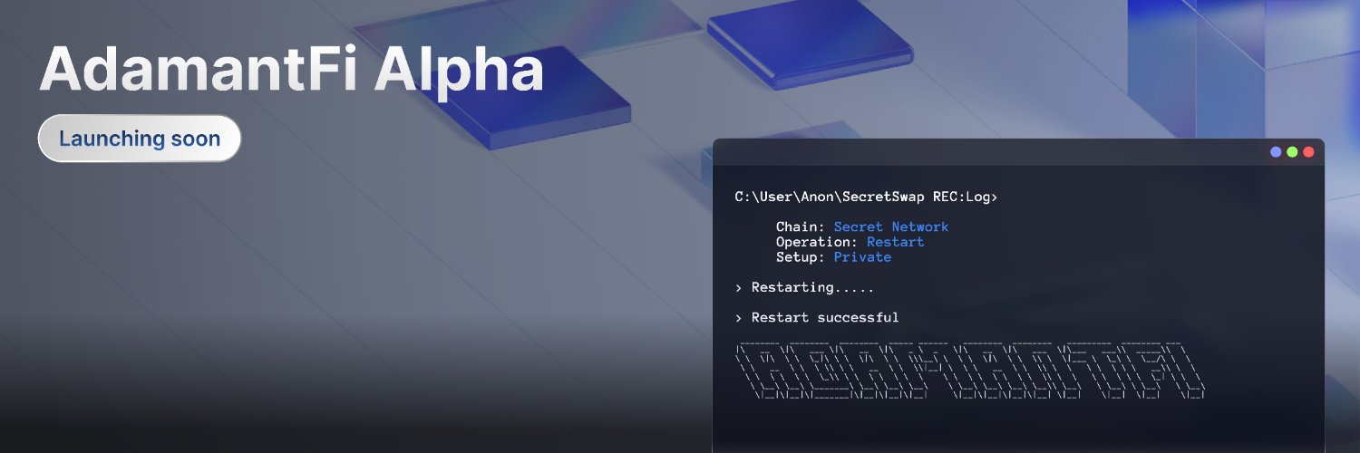 AdamantFi ( ex. Secret Swap ) banner