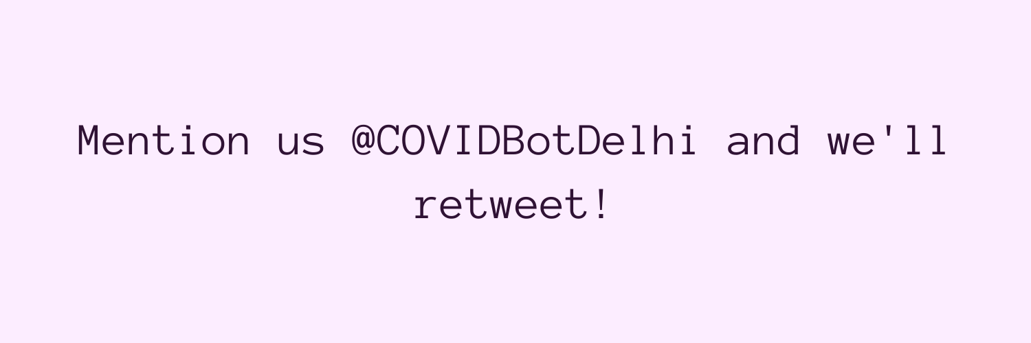 Delhi COVID Support Bot banner