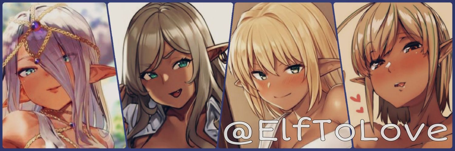 Chloe the horny dark Elf banner