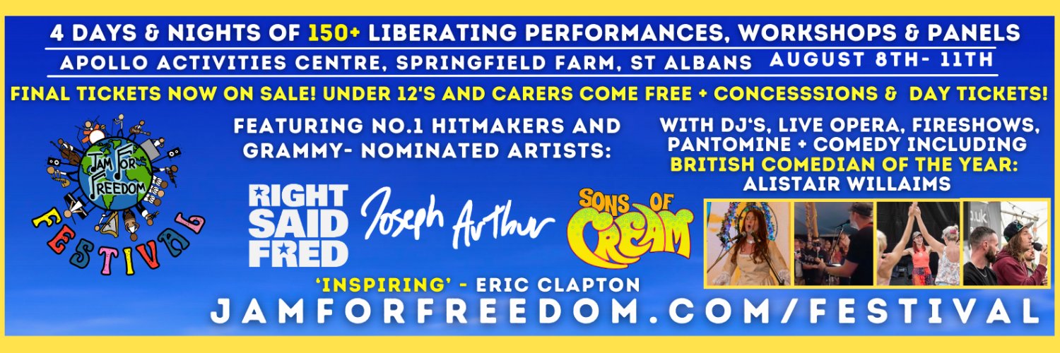 Jam for Freedom banner