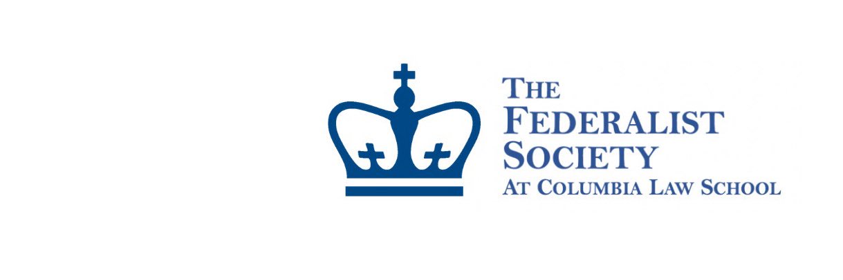 Columbia Federalist Society's banner