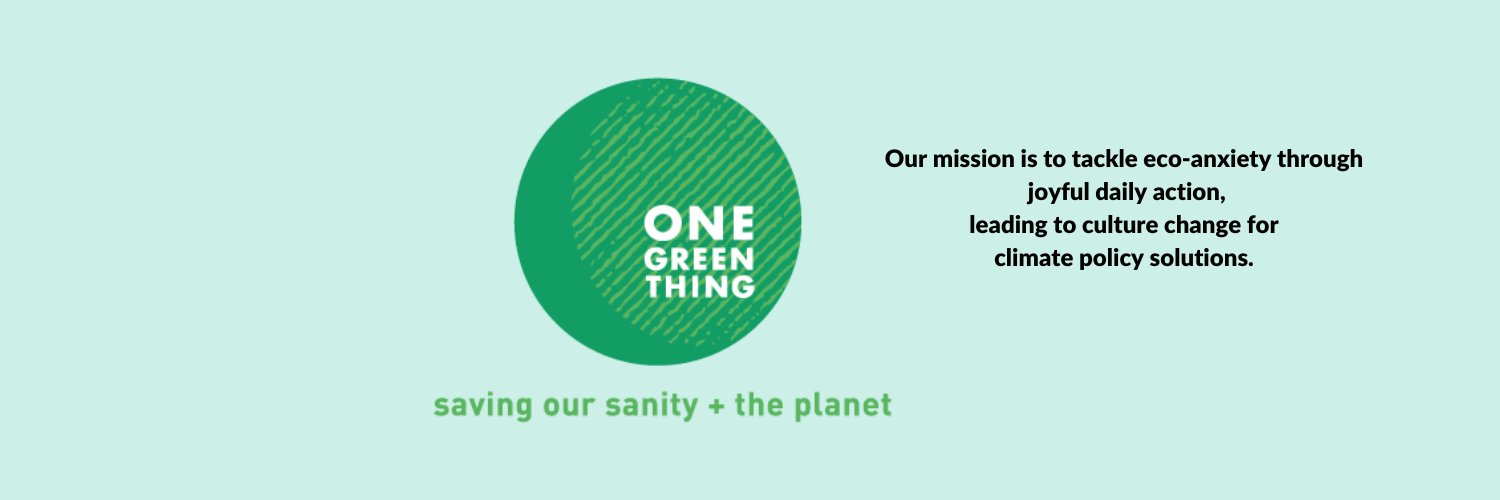 OneGreenThing banner