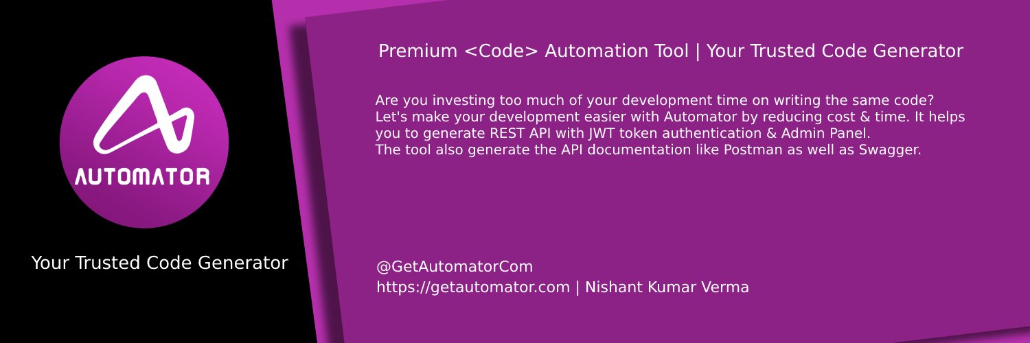 Automator : Your Trusted Code Generator banner