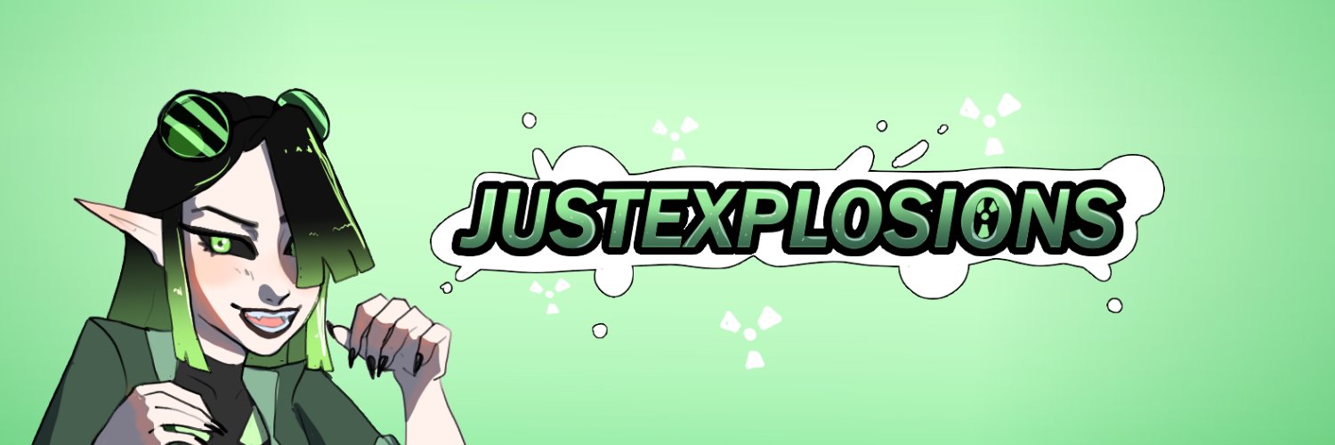 Justexplosions ☢️💚 Mutant Vtuber banner