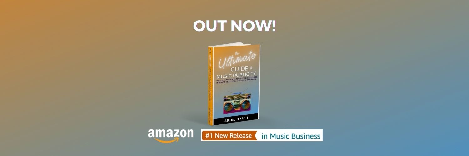 Cyber PR Music, ULTIMATE GUIDE TO MUSIC PR BOOK banner