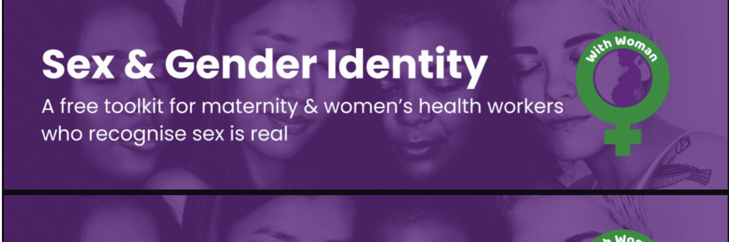 With Woman's banner