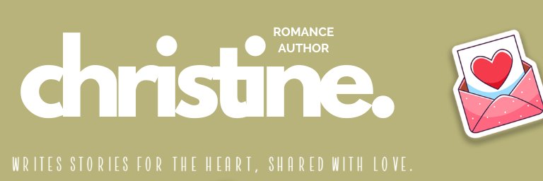 Christine is not here as much! banner