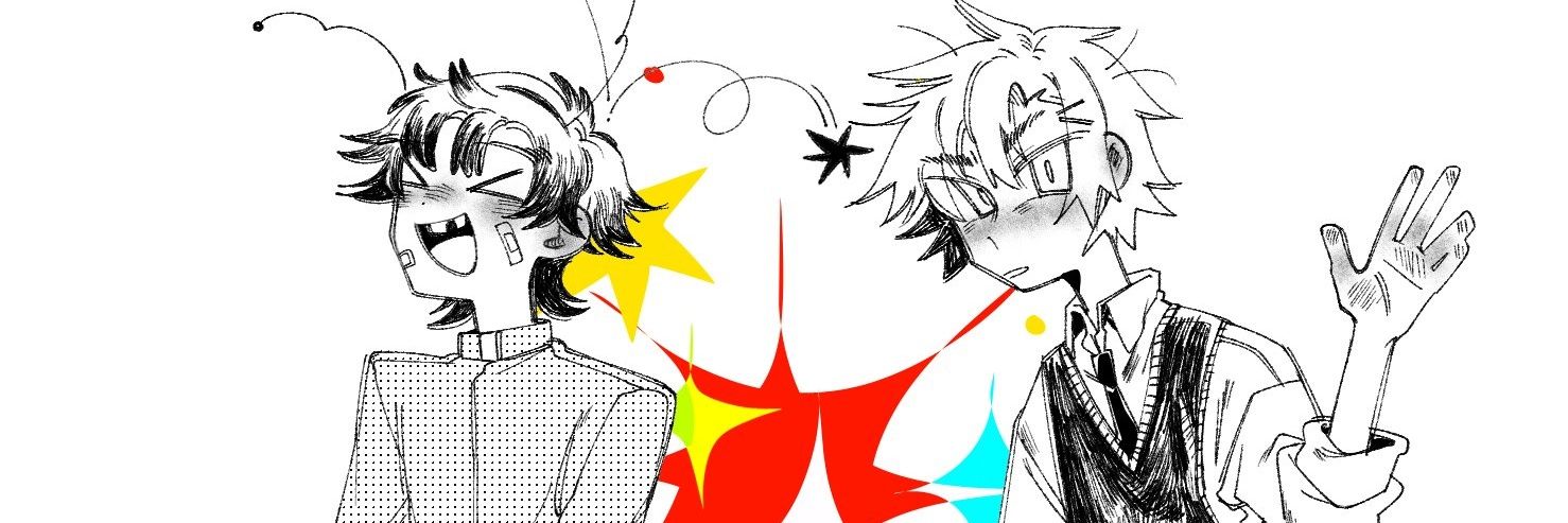 nuu !! 🟨🟥🟦 @ being normal banner