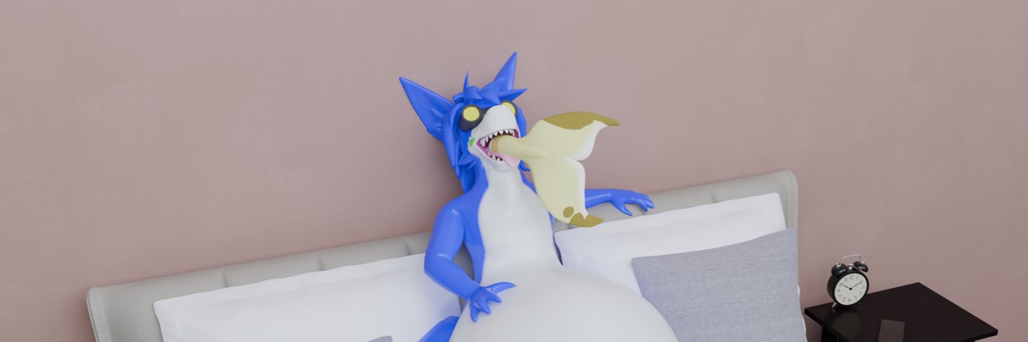 🏳️‍⚧️ Carmine but Vore θΔ🏳️‍⚧️ 💛💙 banner