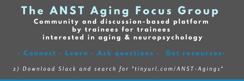 ANST Aging Focus Group's banner