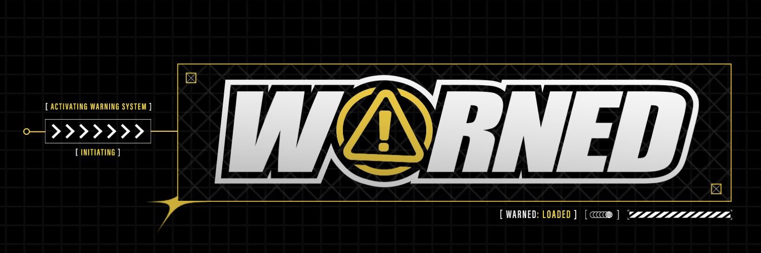 WARNED ⚠︎ banner