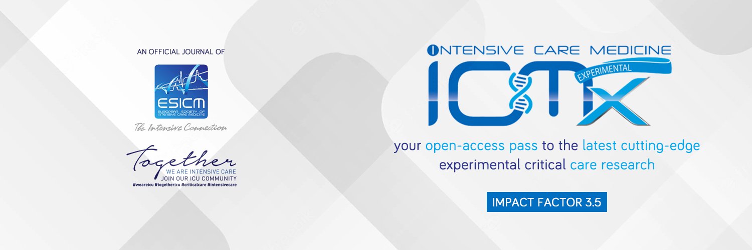 Intensive Care Medicine Experimental (ICMx) banner