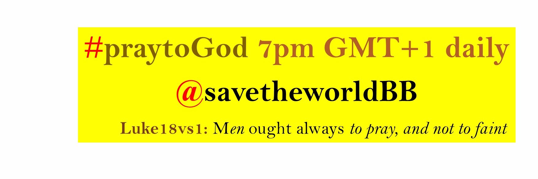 Save the World Christian Ministry banner