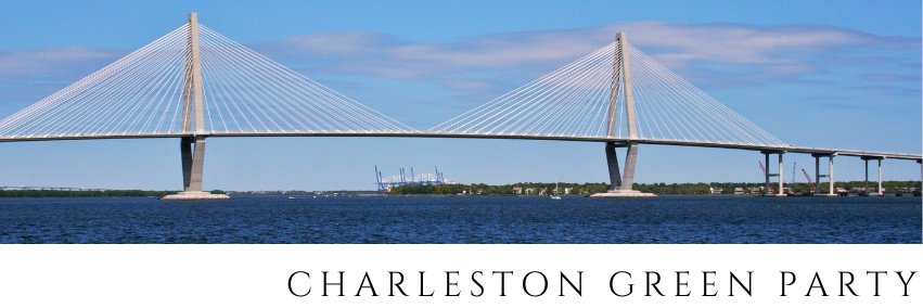 Charleston Green Party banner