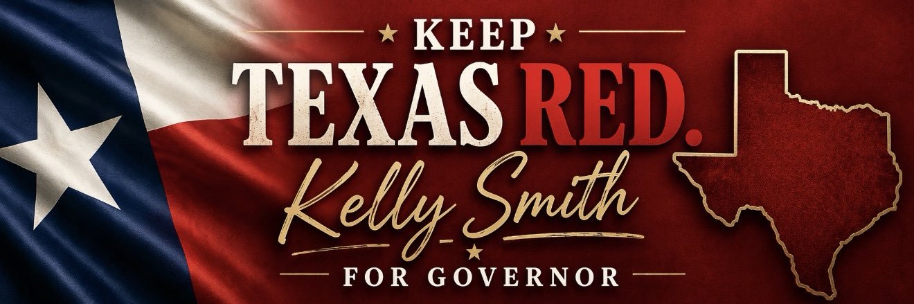 Kelly for Texas banner