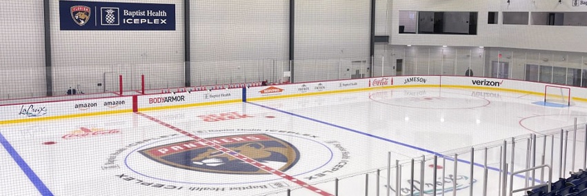 Baptist Health IcePlex's banner