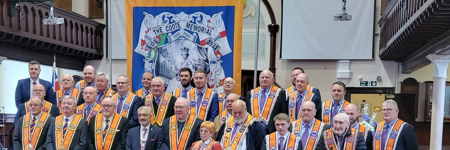 The Coote Memorial, LOL 1921's banner