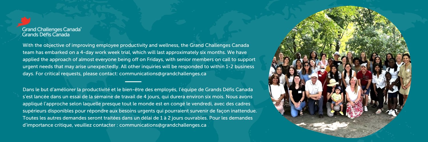 Grand Challenges Canada's banner