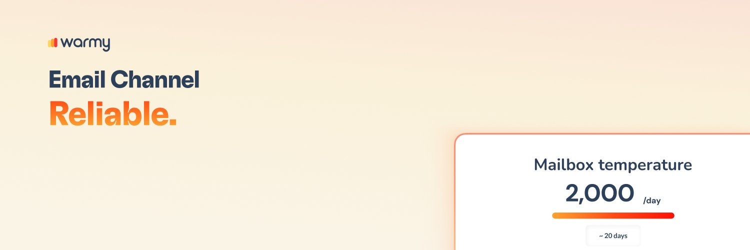 Warmy.io - Email channel. Reliable. banner