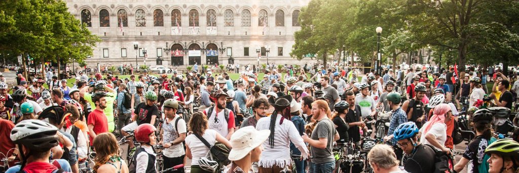 Boston Bike Party banner
