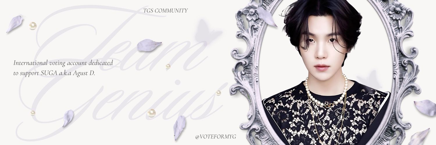 TEAM GENIUS FOR SUGA 🤍 banner