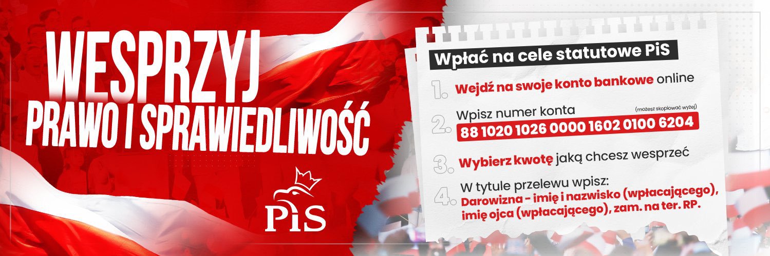 Mariusz Błaszczak's banner