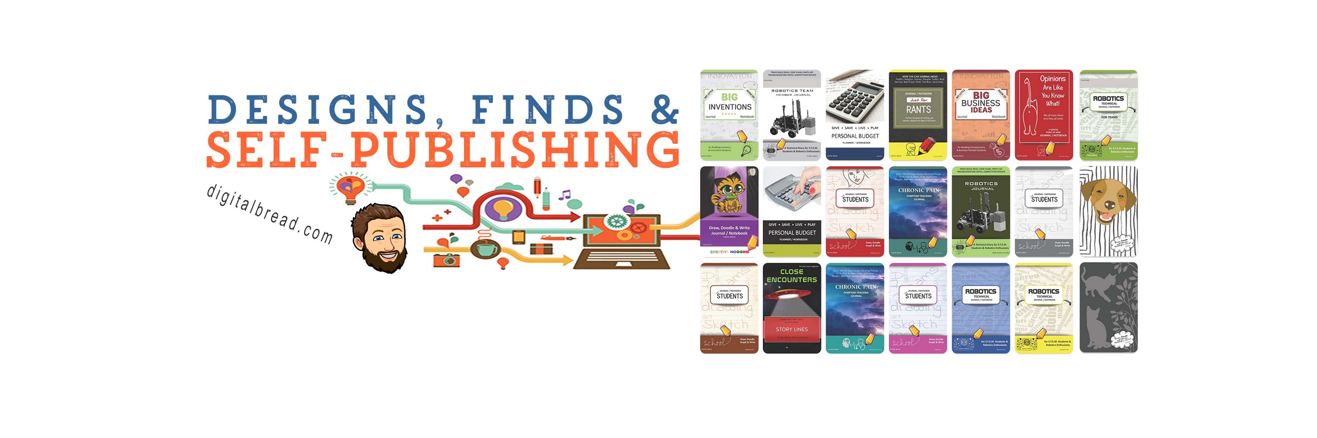 Digital Bread Designs, Finds & Self-Publishing banner