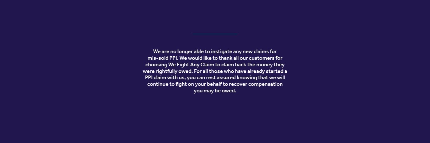 WeFightAnyClaim's profile banner image