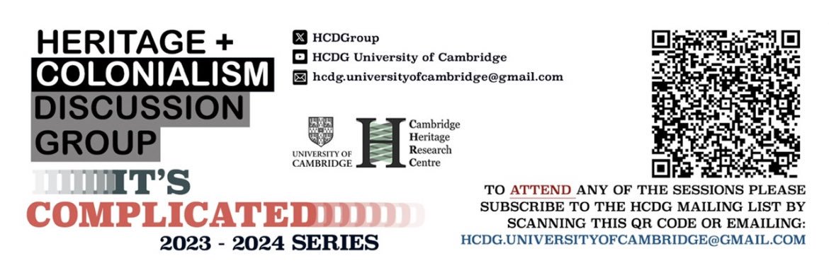 Heritage and Colonialism Discussion Group banner