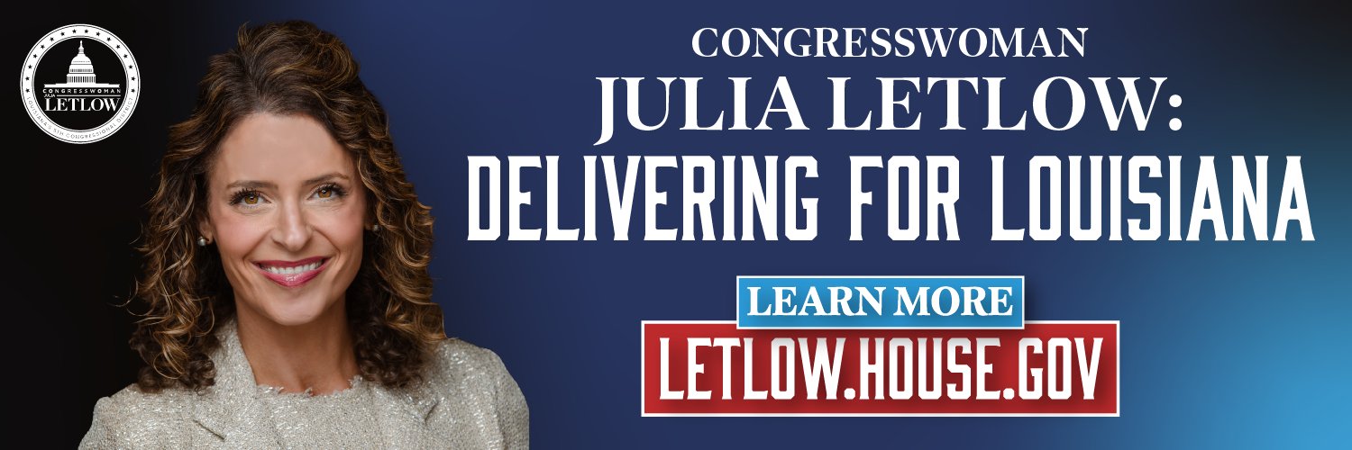 Congresswoman Julia Letlow's banner