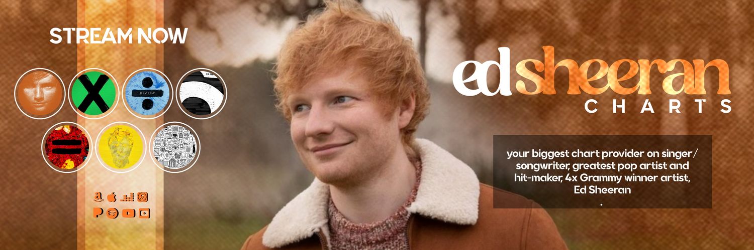 Ed Sheeran Chart banner