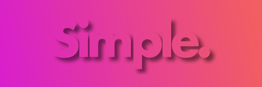 Simple. banner