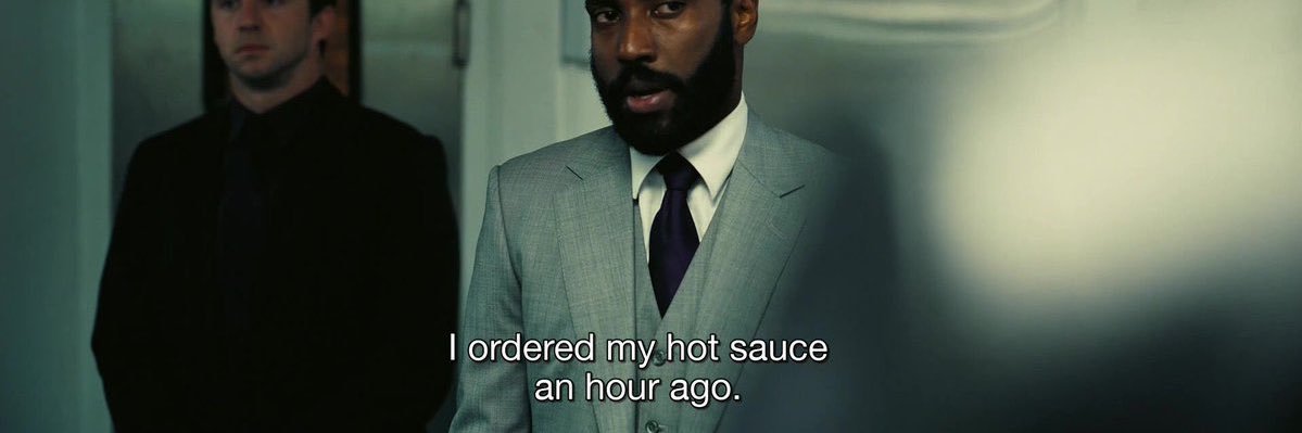 When did The Protagonist order his hot sauce?'s banner