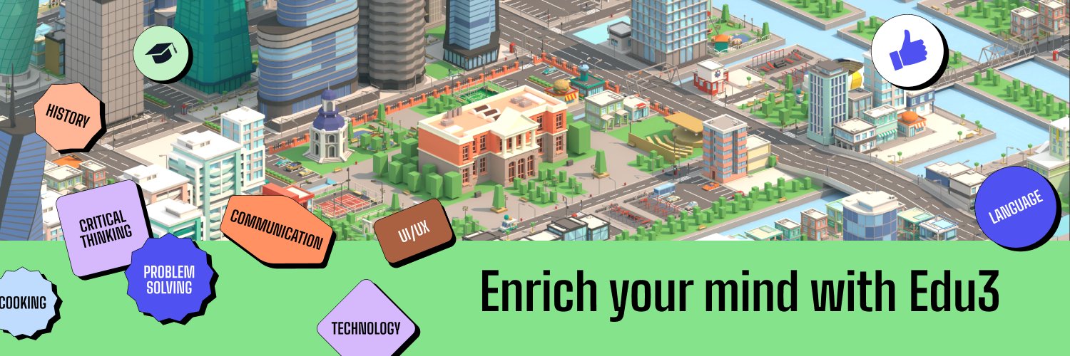 Edu3 📚 Live on zkSync Era banner
