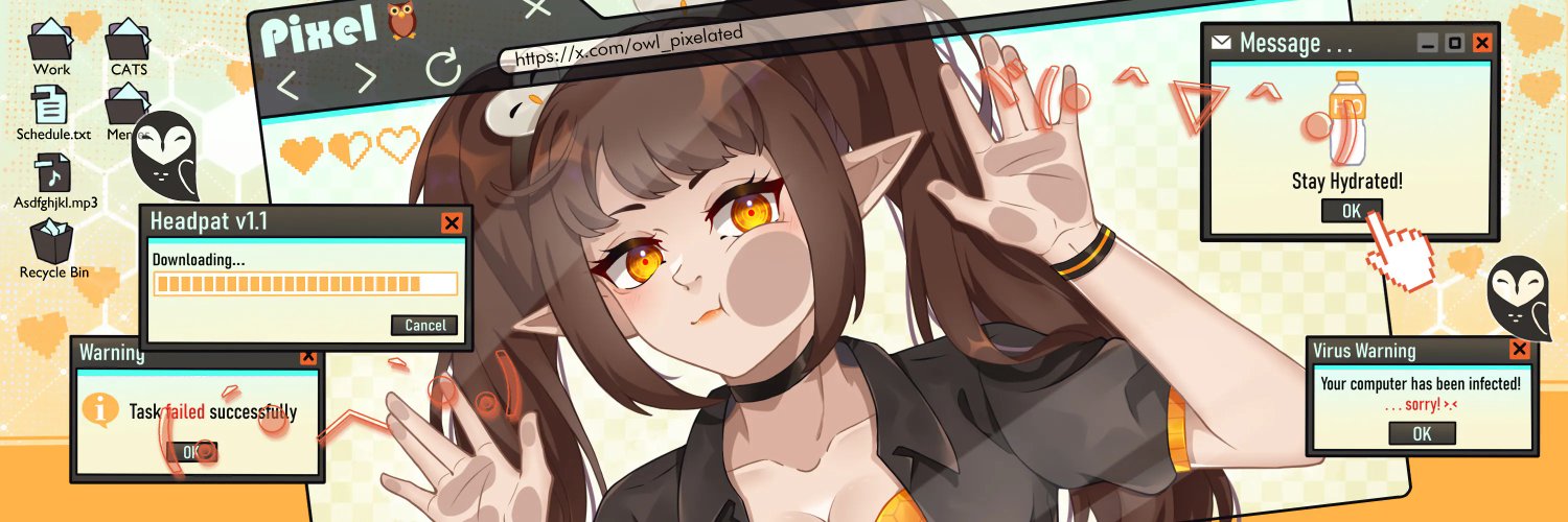 Pixel🦉 | ENVtuber 🌐 | banner
