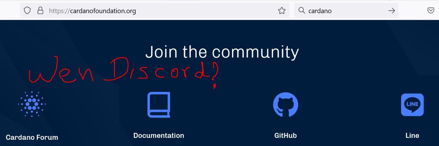 HasCardanoDecidedToCreateAnOfficialDiscordServer banner