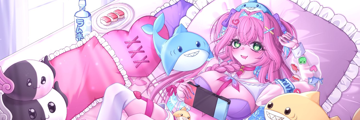 RamuneShark/soda shark vtuber banner